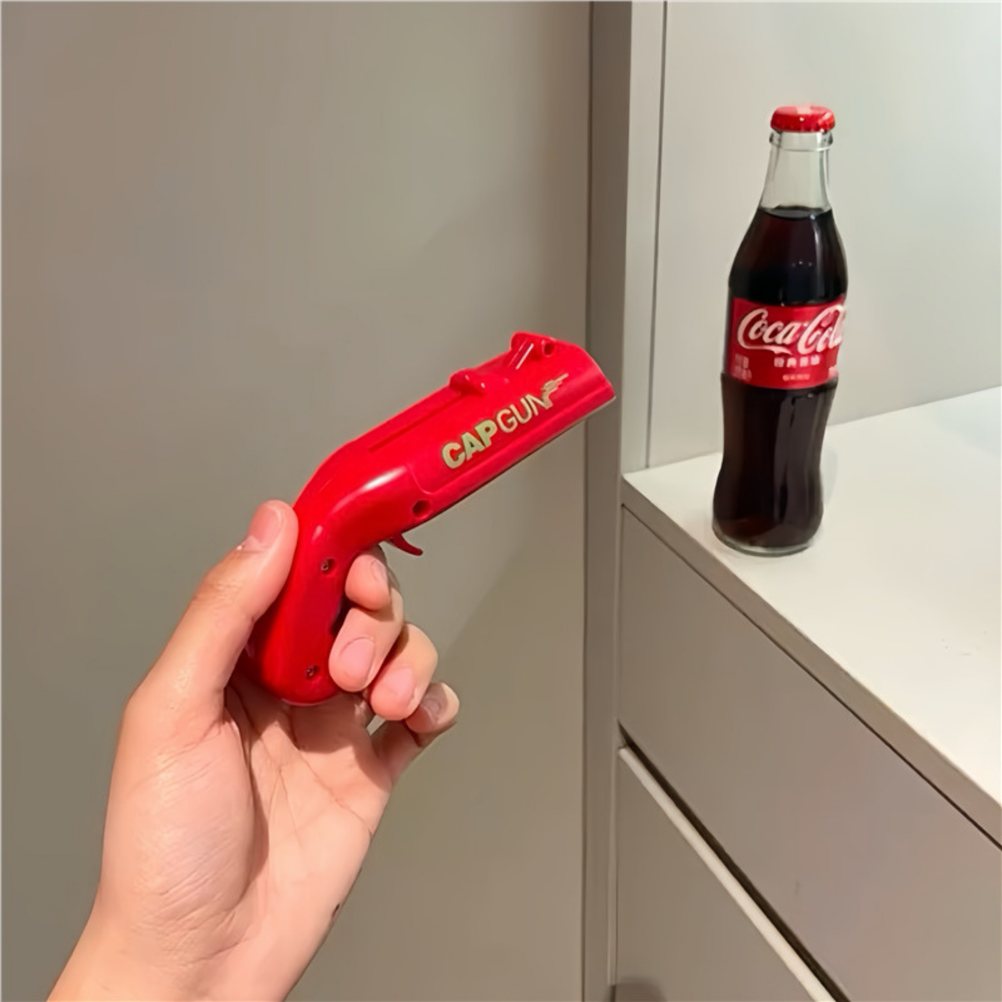 Capgun Şişe Kapağı Fırlatma Tabancası