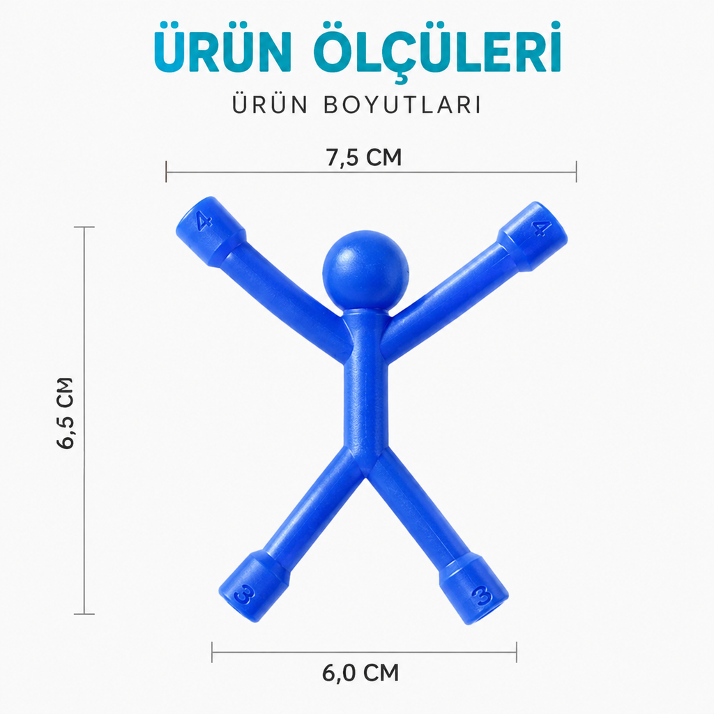 8’li Manyetik Silikon Küçük Adam Seti – Renkli Eğitici ve Yaratıcı Oyuncak