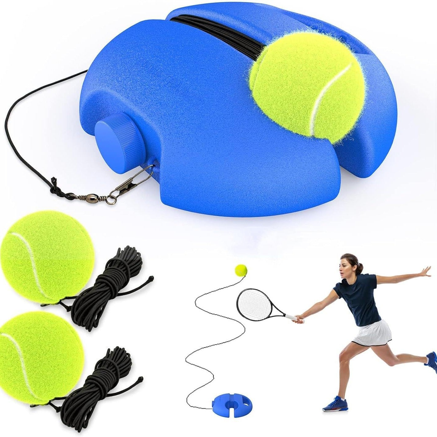 Tek Kişilik Tenis Antrenman Aparatı – Geri Dönüşlü Tenis Topu