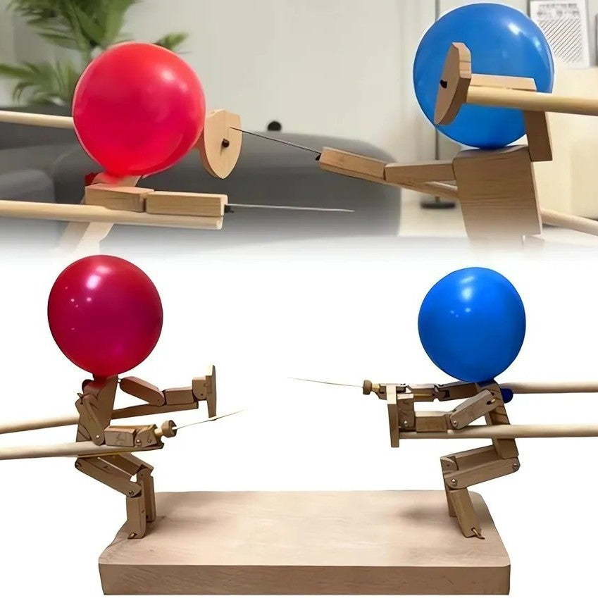 Ahşap Balon Düello Oyunu – Refleks ve Beceri Oyuncağı