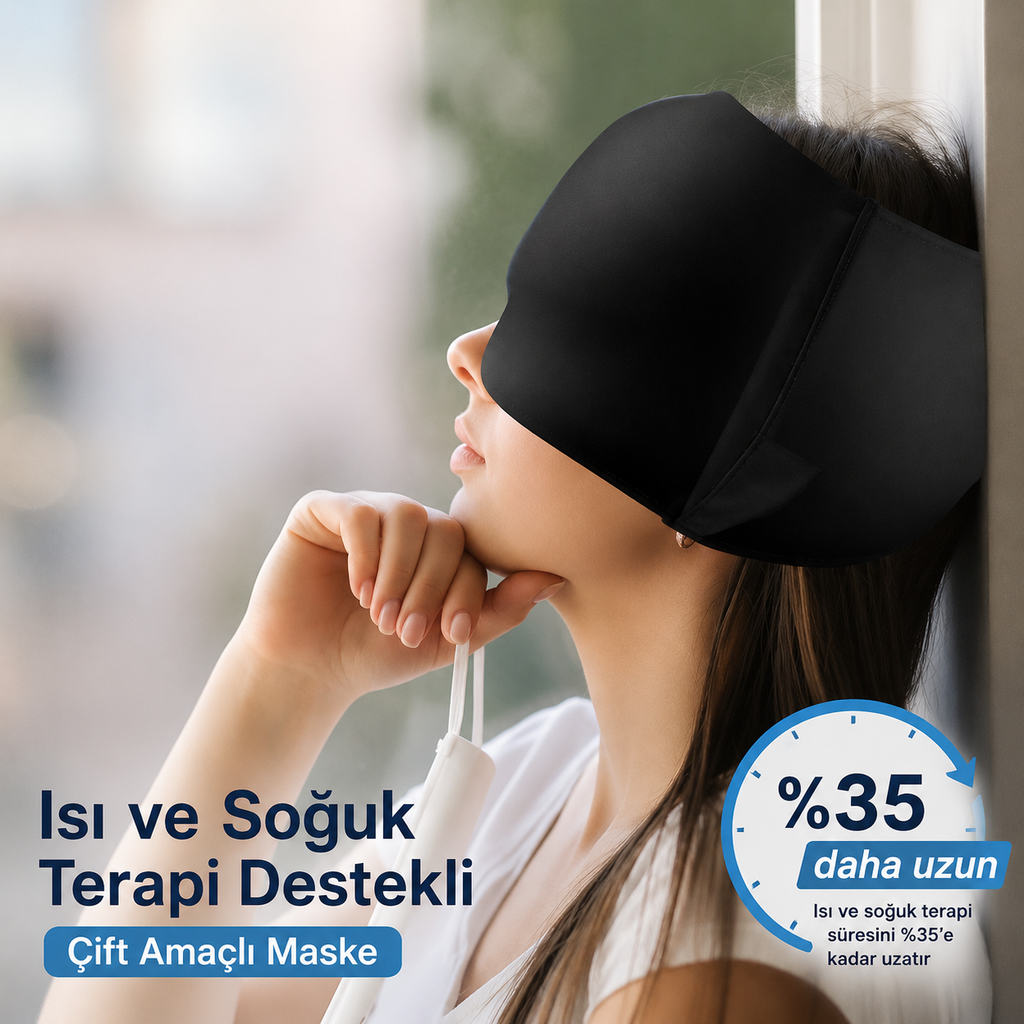 Sıcak Soğuk Jel Destekli Baş ve Göz Maskesi