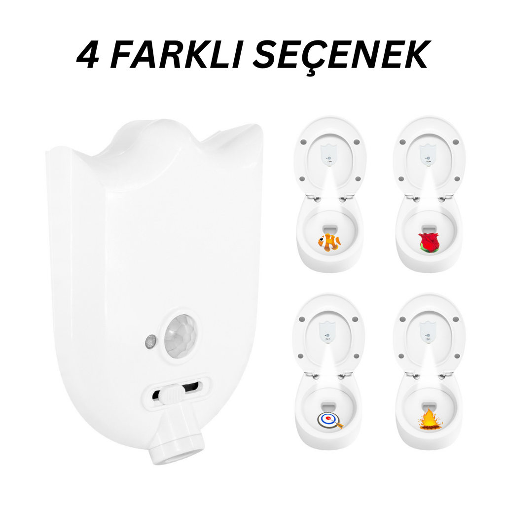 4 Farklı Görselli Hareket Sensörlü Klozet Projektörü