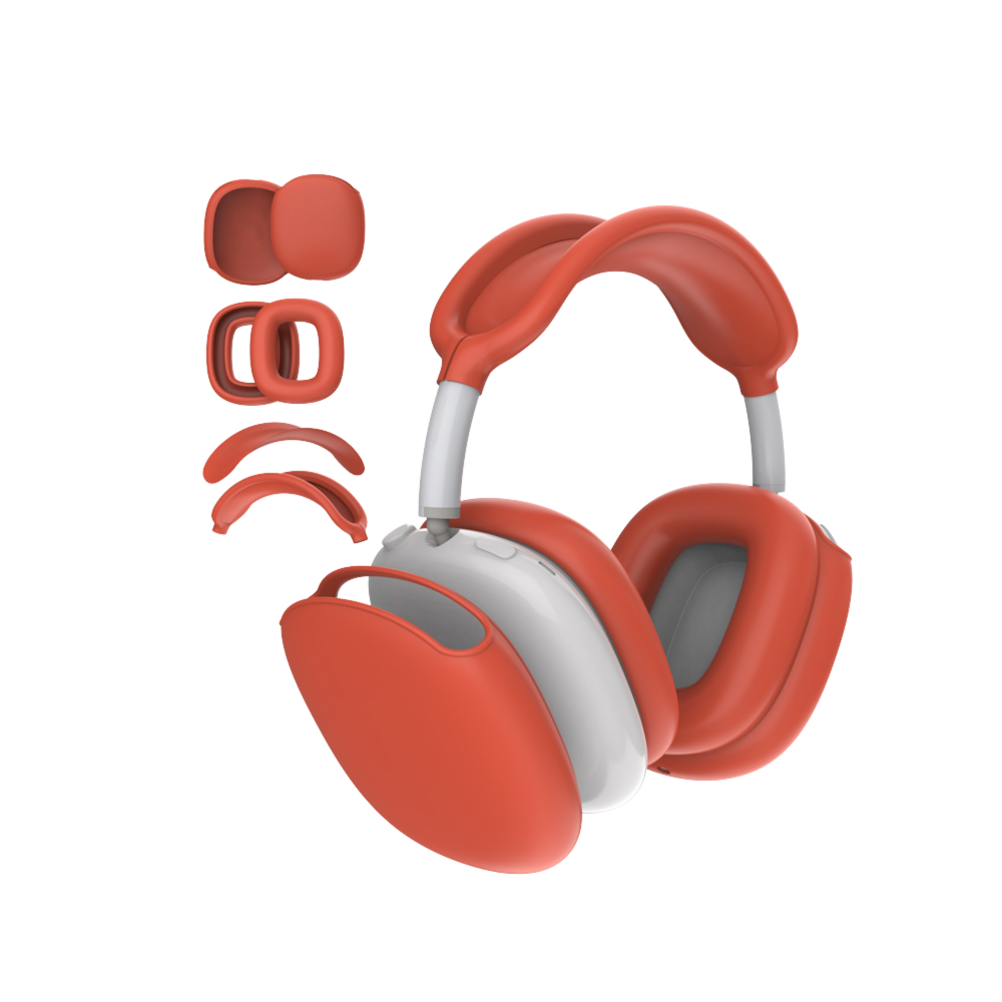 AirPods Max için 4 Parçalı Silikon Kılıf