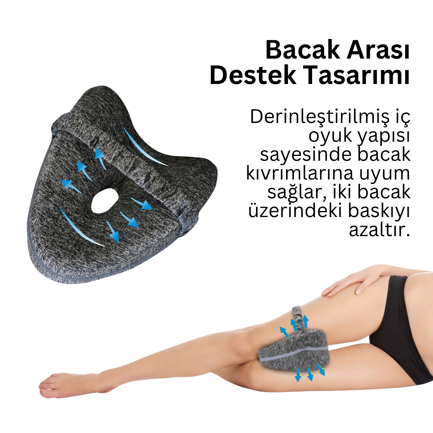 Bacak Arası Destekleyici Ortopedik Diz Yastığı
